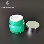 Light Green Round Facial Mask Cosmetic Cream Jars 30g Good Sealing